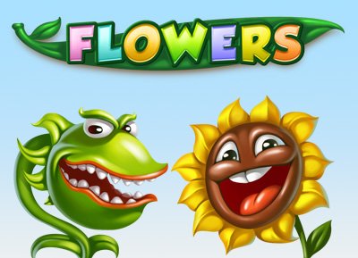 The Flowers game displays some fun, attractive graphics
