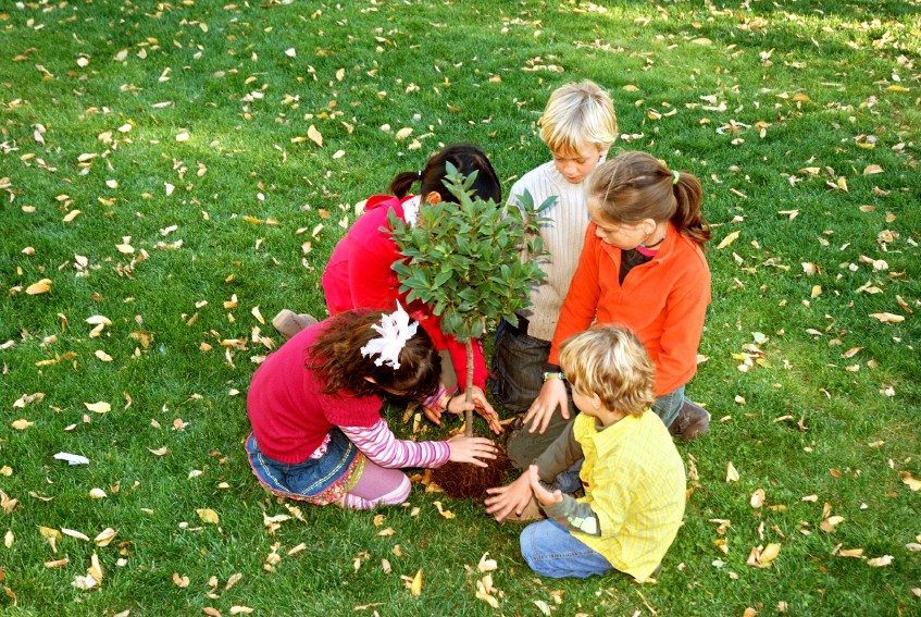 kids-planting-fruit-tree