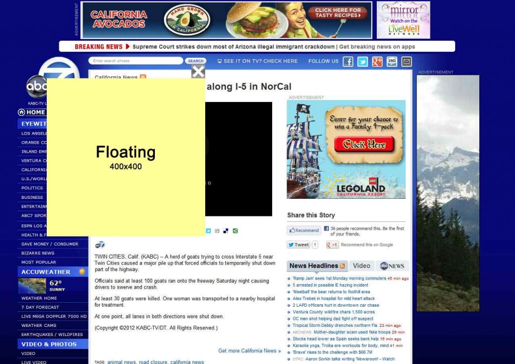Floating Ad