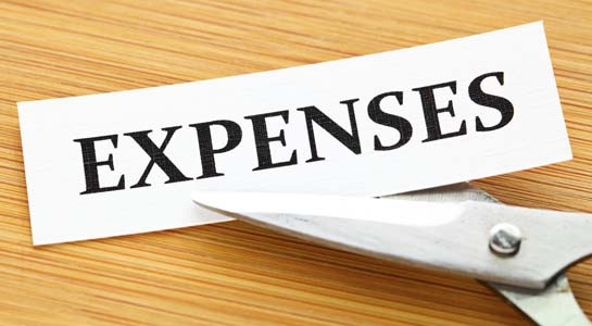 Expenses cut