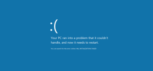 The Blue Screen of Death-BSOD in Windows 8