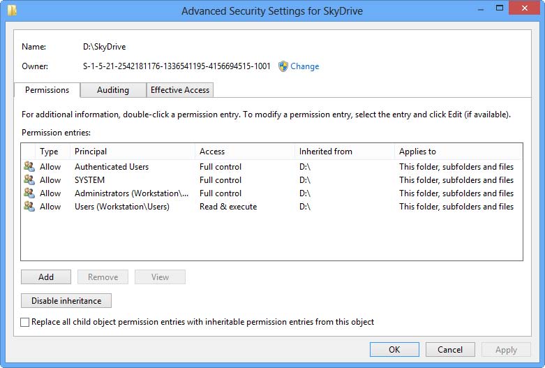 Windows 8: Solving the “No Permission to Write Files on Disk” issue