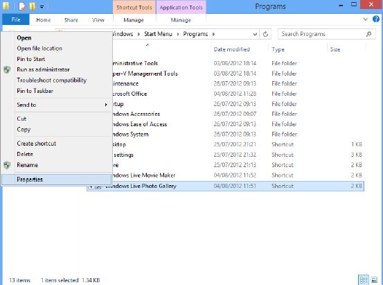 How to set Application Compatibility in Windows 8