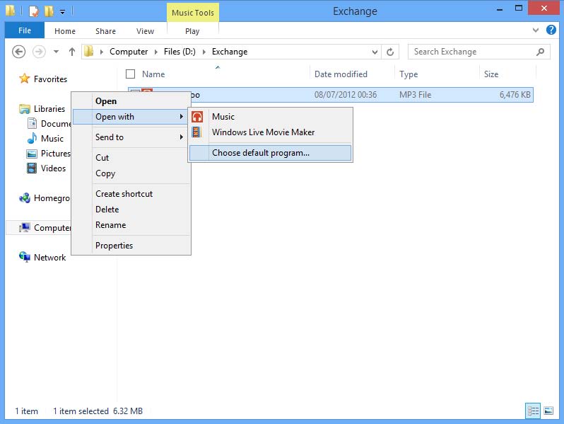 How to change File Associations in Windows 8
