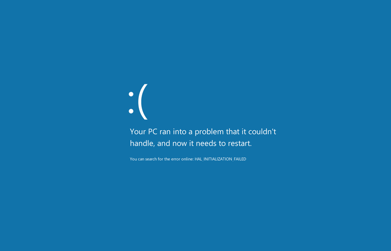 The Blue Screen of Death-BSOD in Windows 8