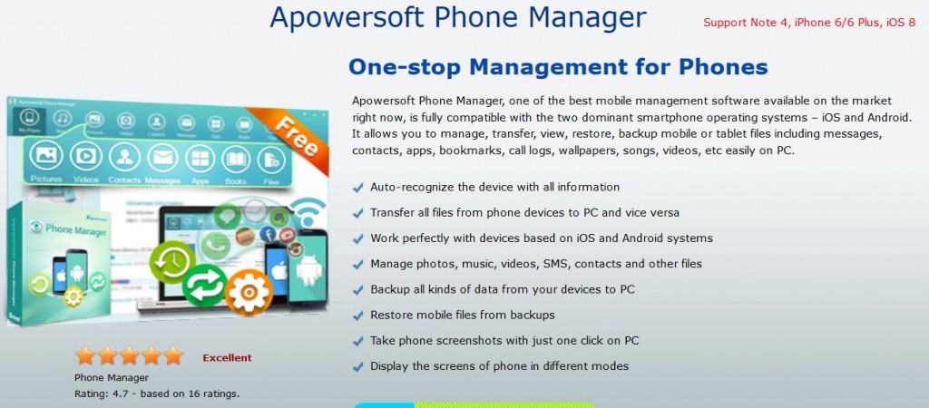 Apowersoft Phone Manager - Software Overview