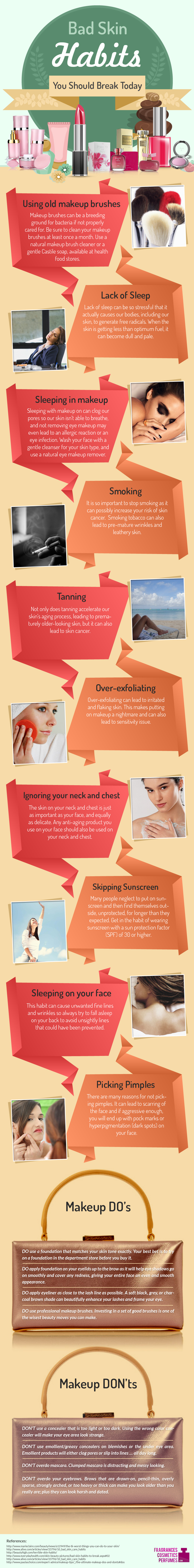 Bad Skin Habits You Should Break Today [Infographic]