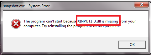 How To Fix Xinput1_3.dll Errors
