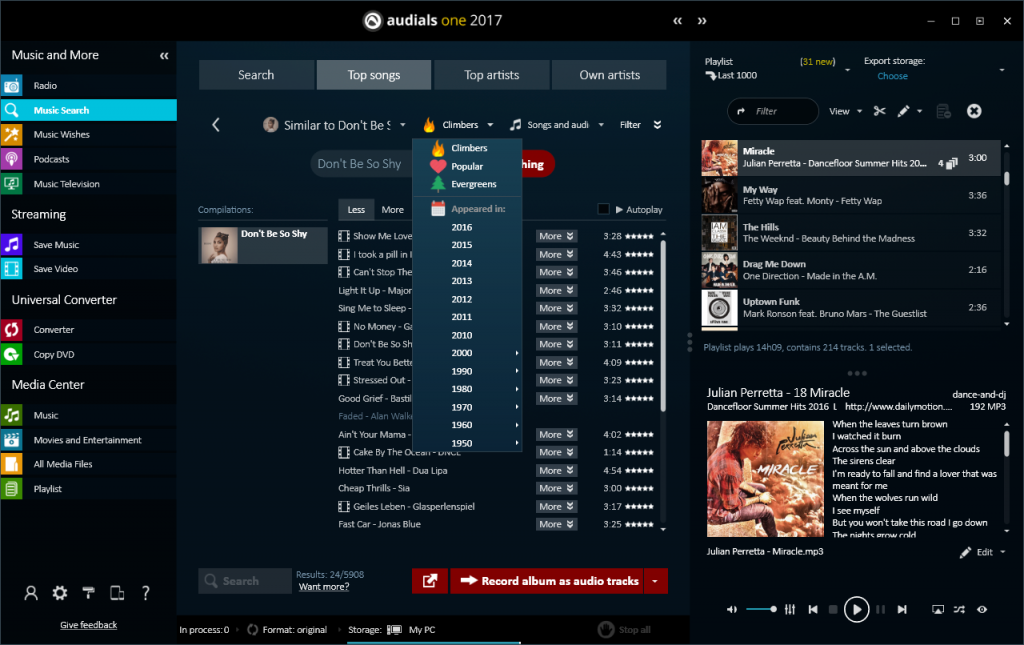 Audials One 2017 Review – Watch your Favorite Movie and Listen Songs in High Quality
