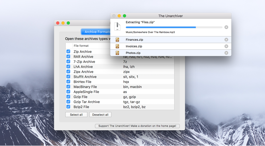 rar files with mac